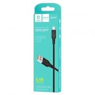 Кабель Denmen D01V USB/microUSB 2.4A 1m